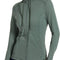 Women'S Brushed Full Zip Hoodie Jacket Sportswear Hooded Workout Track Running Jacket with Zip Pockets